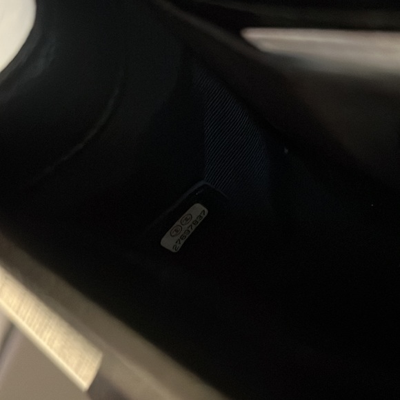 Chanel mini boy bag, black with brushed gold hardware - Picture 9 of 13